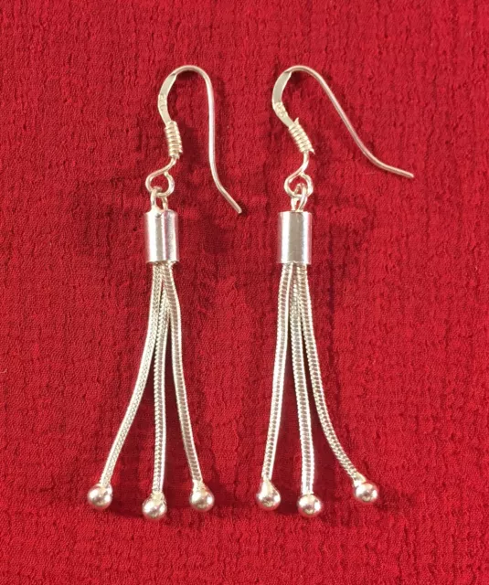 Boucles d'oreilles en argent sterling 925 estampillées artisanales