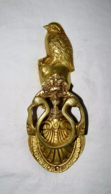 Brass Doorbell Swallow Bird Dragon Peacock Design Handicraft Door Knocker UR53