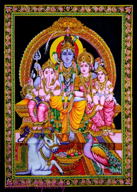 Lord Shiva Lord Ganesh Tapestry Bohemian Home Decor Sequins Poster Wall Hanging