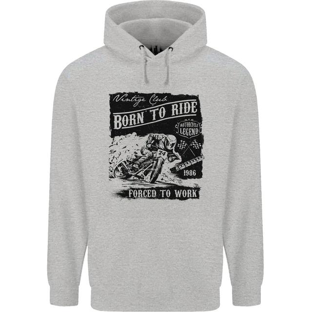 Felpa con cappuccio da moto Cafe Racer Biker da uomo 80% cotone