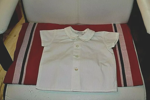 chemise blanche baby dior avec initiales 6 mois fille ou garçon