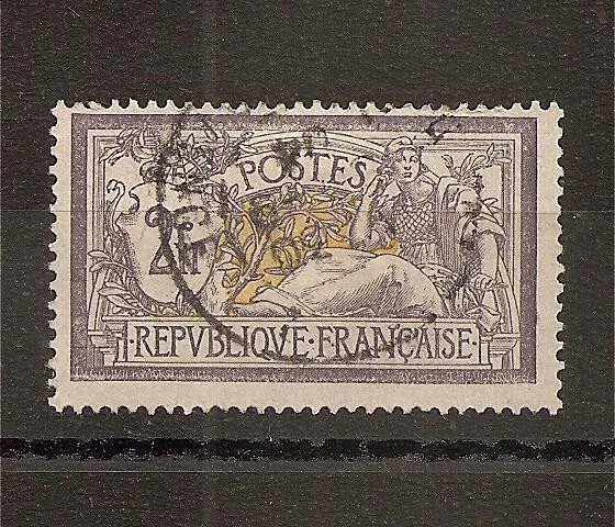 122 (1900) Merson 2fr violet et jaune oblitéré (cote 90e) (4523)