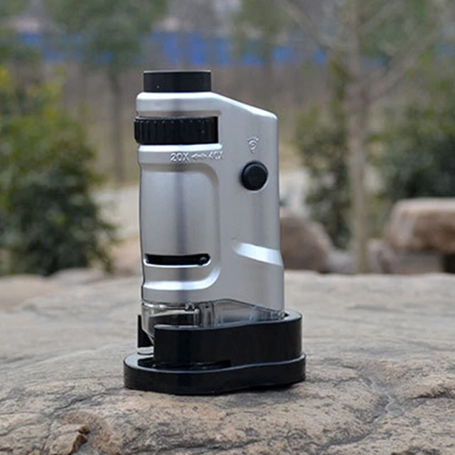 Mini Magnifier Pocket Microscope Zoom HD LED Lighted Stamp Collecting Tickets