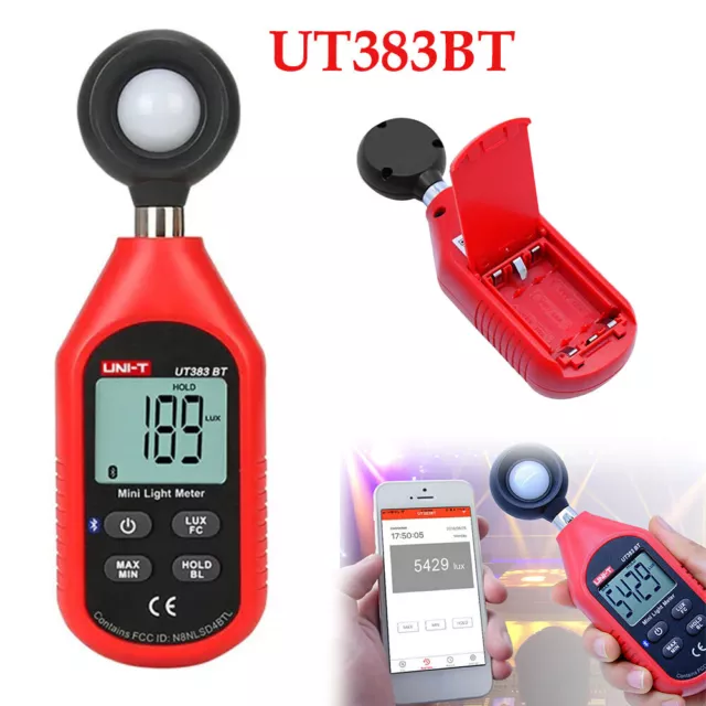 UT383BT Digital Handheld Luxmeter Mini Light Meter Illuminometer Photometer