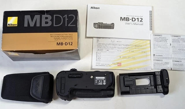*Excelente+++* Empuñadura de batería Nikon MB-D12 para D810/D810A/D800/D800E de Japón