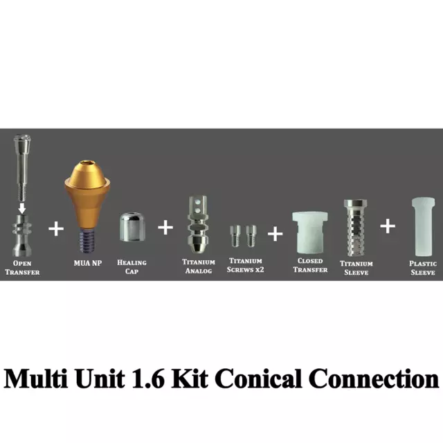 Dental Fixture Abutment Multi Unit 1.6mm Conical Connection Nobel Active NP
