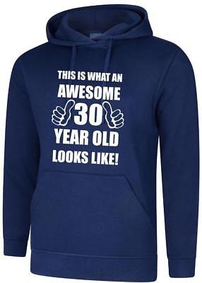 30th 30 Years Old Thirtieth Birthday Gifts Presents Mens Funny Awesome Hoody