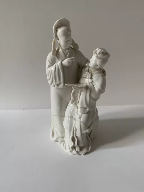 Groupe En Porcelaine De Chine Dehua Sculpture XIXeme