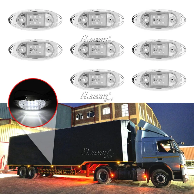 8X Begrenzungsleuchten 24V Weiß LKW Wohnwagen Positionsleuchte Umrissleuchte