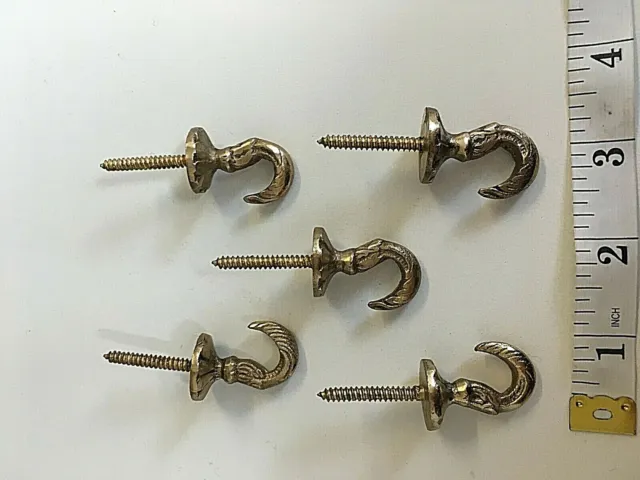 Brass Egyptian Curtain Tie Back Hooks Sold In Pairs