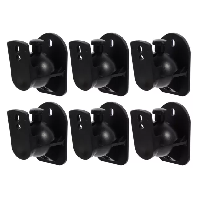 6 Sets Wall Mount Bookshelves Multiple Adjustment Speaker Bracket Audio Stand