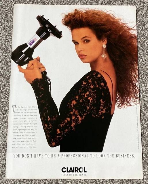 RARE VINTAGE RETRO 1989 Magazine Advert Art Picture Clairol Big Shot Ad RARE VINTAGE RETRO 1989 Magazine Advert Art Picture Clairol Big Shot Ad