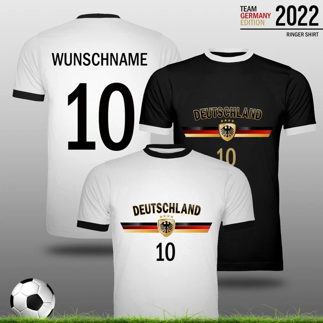 Deutschland Trikot T-Shirt mit Name und Zahl EM 2024 Wunschname Fußball Germany