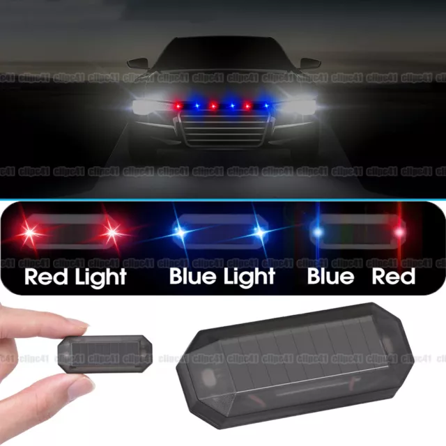 Car LED Solar Warning Light for Motorcycle & Vehicle Tail Light Anti-rear Strobe