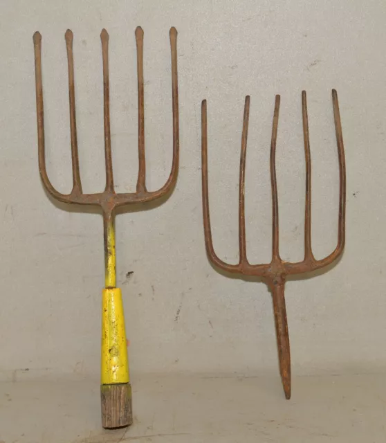 2 antique blacksmith forged eel frog fish gig spear collectible tool lot early 2 antique blacksmith forged eel frog fish gig spear collectible tool lot early