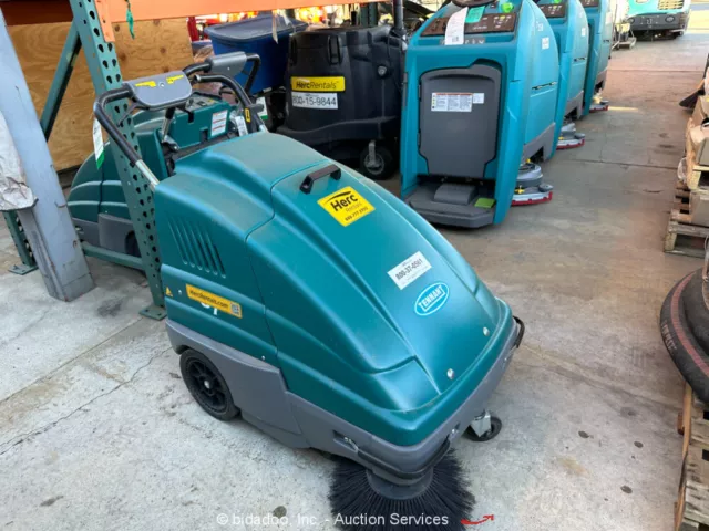 2022 Tennant S7 28" Electric Walk Behind Floor Sweeper 12 Volt Battery bidadoo