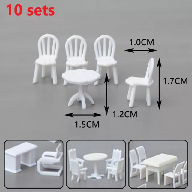 10 ensembles de modèles de table et de chaise pour modèle de table de sable