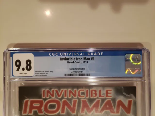Invincible Iron Man 1 Granov variant CGC 9.8 Marvel Comics 2015 2