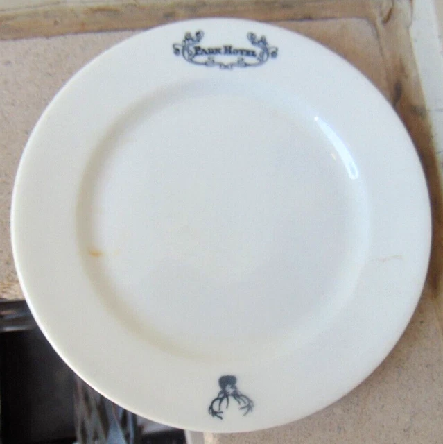 Vintage Restaurant Ware 9" Dinner Plate, Park Hotel Buffalo New York