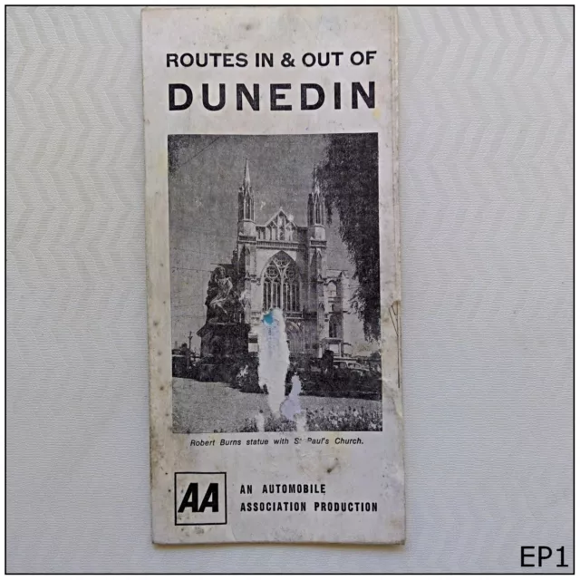 Routes In & Out of Dunedin AA Automobile Association Old Ephemera