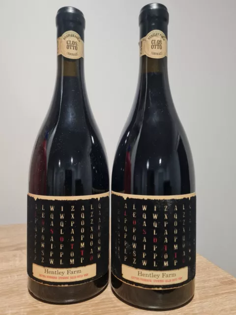 Two bottles Hentley Farm 2012 Clos Otto Shiraz Barossa Valley