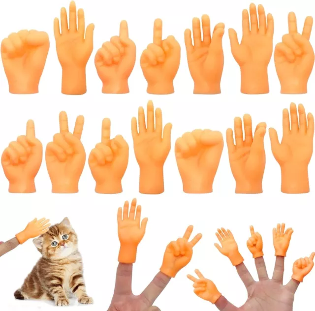 Mini Hände Fingerpuppen，14 Stück Kleine Hände，Tiny Hands，Hände Fingerpuppe Set,