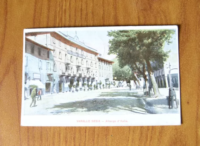 Cartolina Vercelli Varallo Sesia Albergo Italia Rara Viaggiata 1910 Subalpina Qq