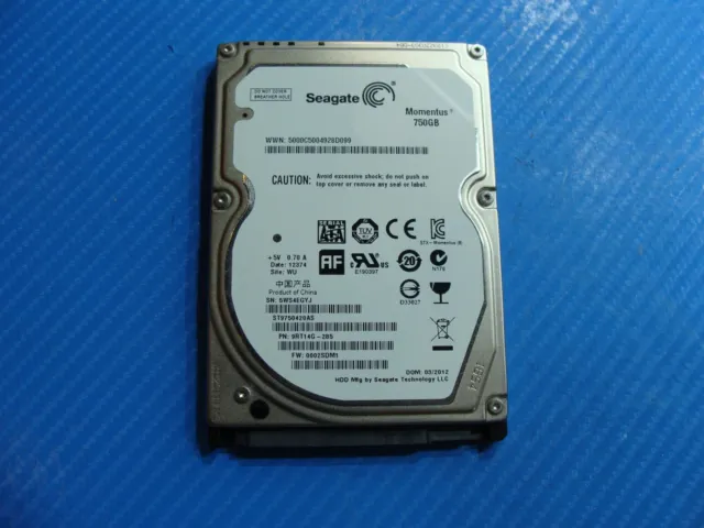 Asus G75VW-AS71 Seagate 750Gb Sata 2.5" Hdd Hard Disk Drive ST9750420AS
