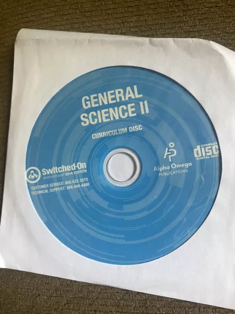 Switched On Schoolhouse General Science II 8th Grade CD 2014 Edition
