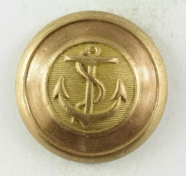1860's-70's Odd Navy Anchor Reserve ? Uniform Button Original L6A
