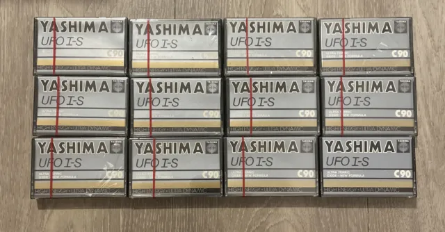 12 x Yashima UFO I-S C90 Ultra Ferric Blank Cassette Tape NEW SEALED