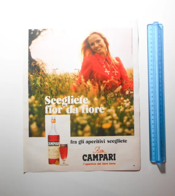 Pubblicità Advertising Werbung Italian Clipping 1973 Campari Bitter Aperitivo