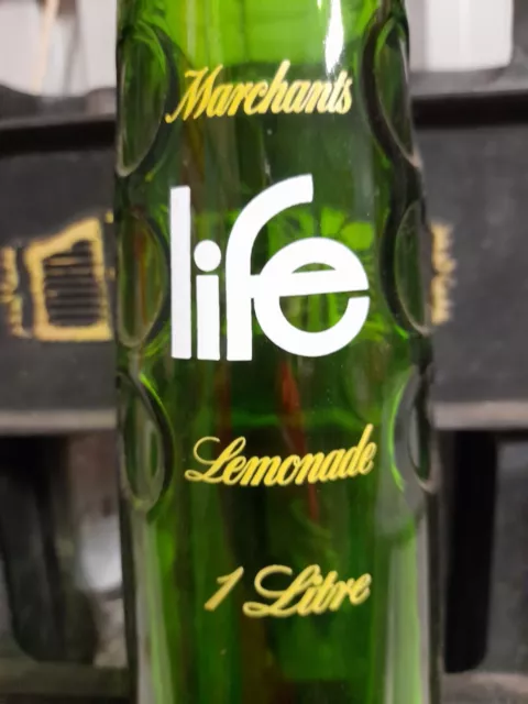 Marchants soft drinks cordials pyro/ceramic label bottle Retro Lemonade.