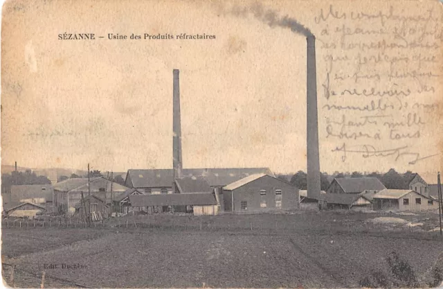 CPA 51 SEZANNE REFRACTORY PRODUCTS FACTORY (Rare Picture