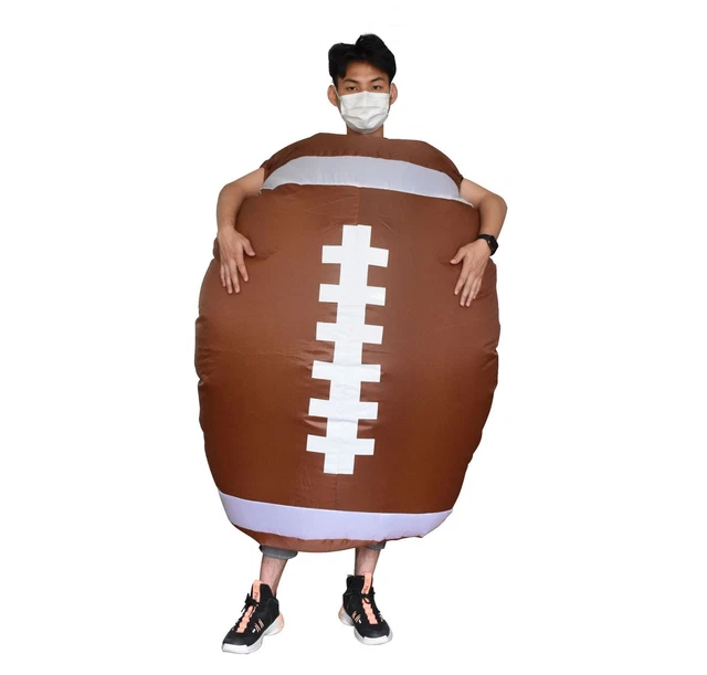 Costume da rugby gonfiabile per Coppa del Mondo travestimento oggetti di scena cosplay adulti natalizi