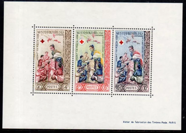 Red Cross - Laos 1963 Centenary min. sheet fine fresh MNH