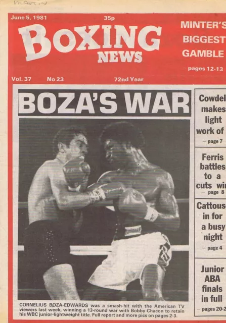 BOZA-EDWARDS V CHACON	Boxing News	JUN	5	1981