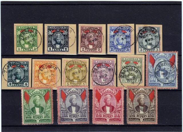 Zanzibar 1896  Sg 156-174 Compl. Set