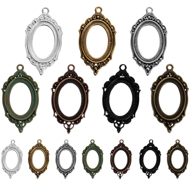 21 Pcs Leere Ornamente Time Bodenhalter Anhänger Für Halsketten Antiquität