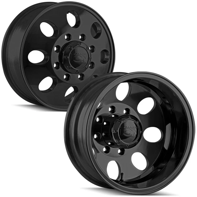Set of 4-17" Ion 167 Dually Front 8x210 Matte Black Wheels Rims