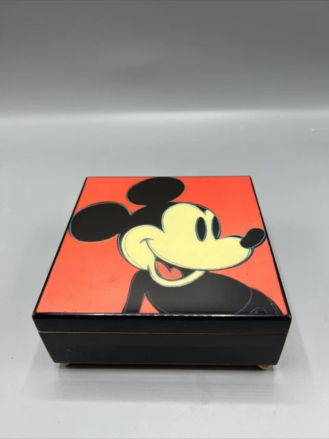 アンディー・ウォーホール　ミッキーマウス　オルゴール　ミュージックボックス DISNEY MICKEY MOUSE MUSIC BOX by LINDEN,ANDY WARHOL ART 1995