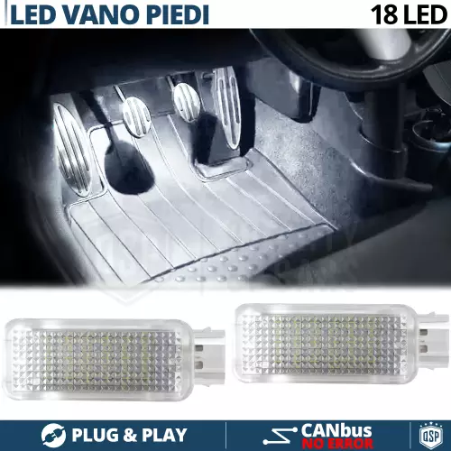 2 Luci LED Vano Piedi Per MINI COUNTRYMAN R60 Luci Interni Auto Bianche CANbus