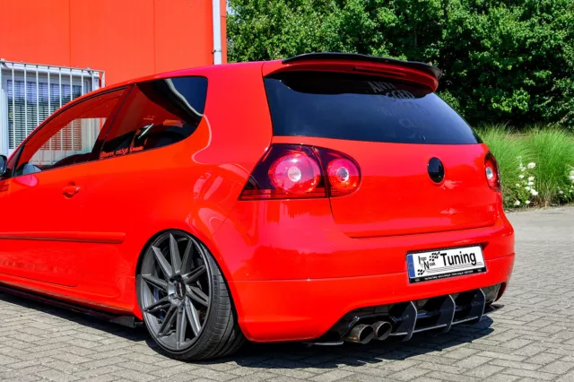 Racing Gefräster Heckansatz Diffusor Flaps aus ABS für VW Golf 5 GTI Edition 30