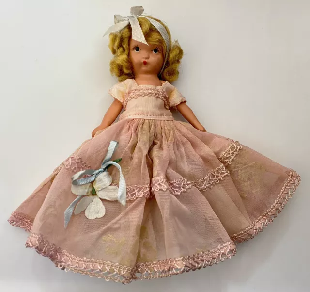 Maiden Bright and Gay Nancy Ann Storybook Doll  #175 5.5" Bisque Arms Jointed