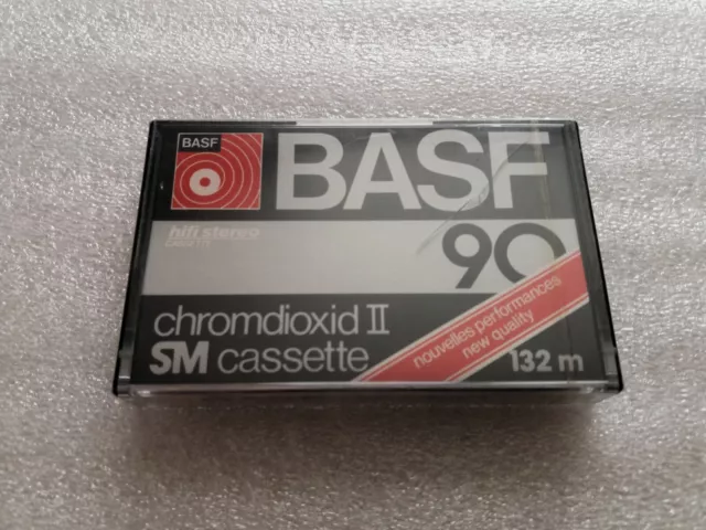 BASF Chromdioxid II 90 Audio Cassette Tape NEW 1980 Made in Germany *