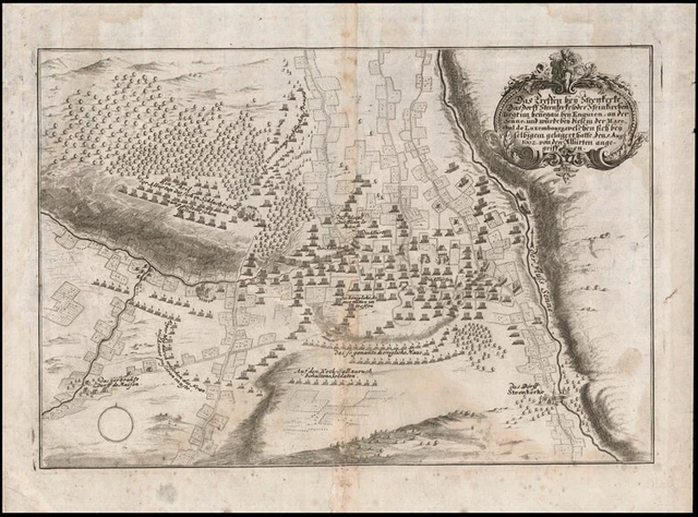 Belgien - Steenkerke - Steinkirchen - Merian - Kupferstich Karte um 1700