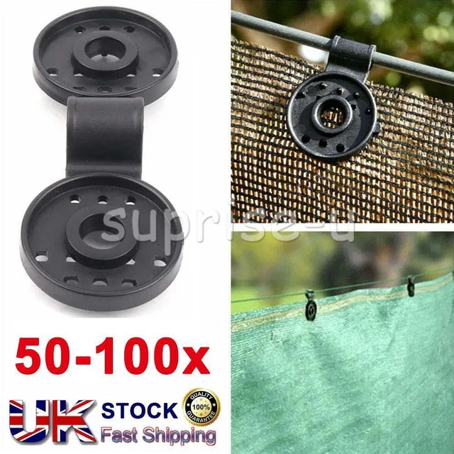 50-100x Sunshade Net Clip Shade Cloth Clips Fix Clamp Greenhouse Grommet Hook V