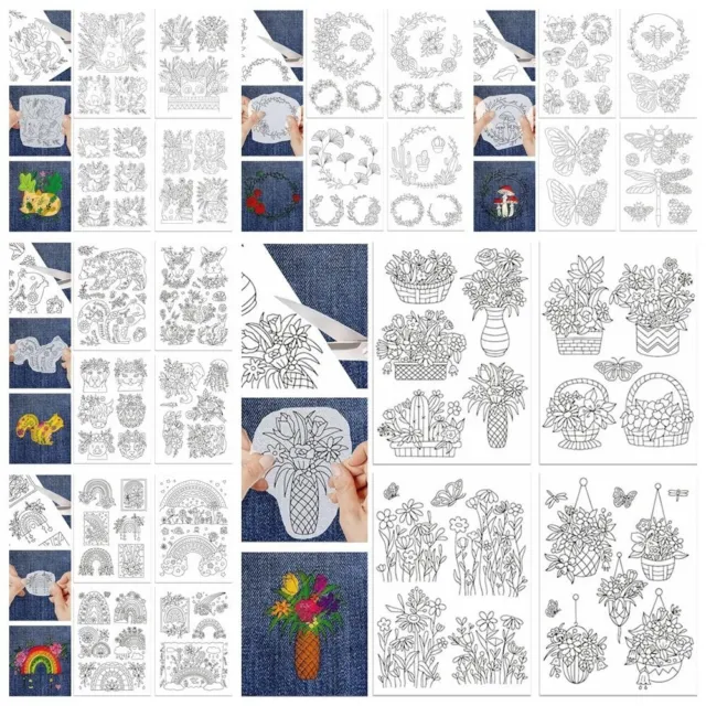 4 Sheets DIY Stitching Embroidery Paper  Sewing Lovers