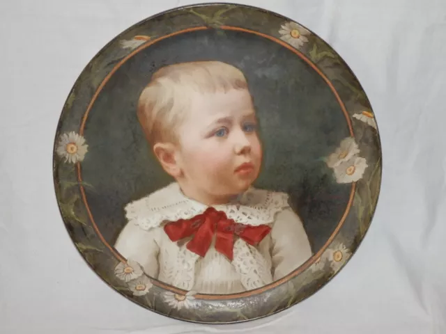 Antiker Porzellanteller mit Kindermotiv Handgemalt Wedgwood um 1900 ! RAR ! TOLL