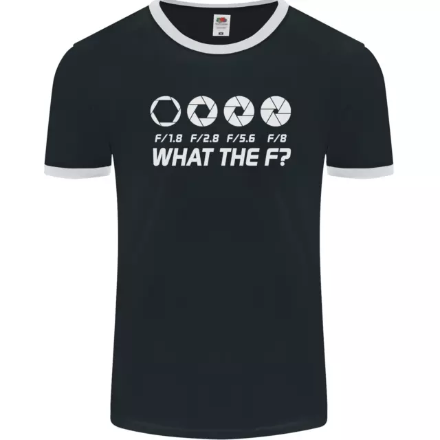 T-shirt Ringer da uomo Photography What the F Stop Photographer FotoL